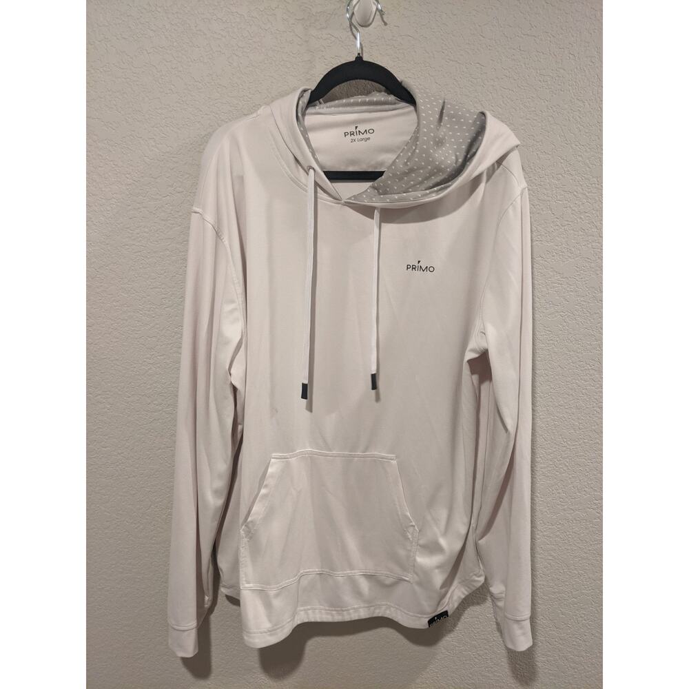 Primo Unisex Adult's Stretchy Drawstring Pocket Golf Hoodie EJ3 White 2XL